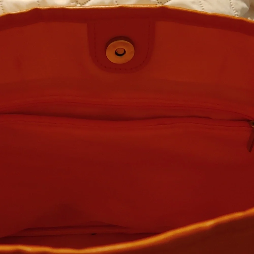 Like New White & Orange Tote Bag from the Image Skincare Collection EUC 2019 Ed.